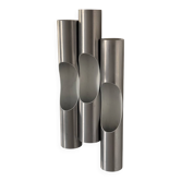Set of 3 vintage Fuga wall lights by Raak, brushed aluminium, Netherlands 1970.