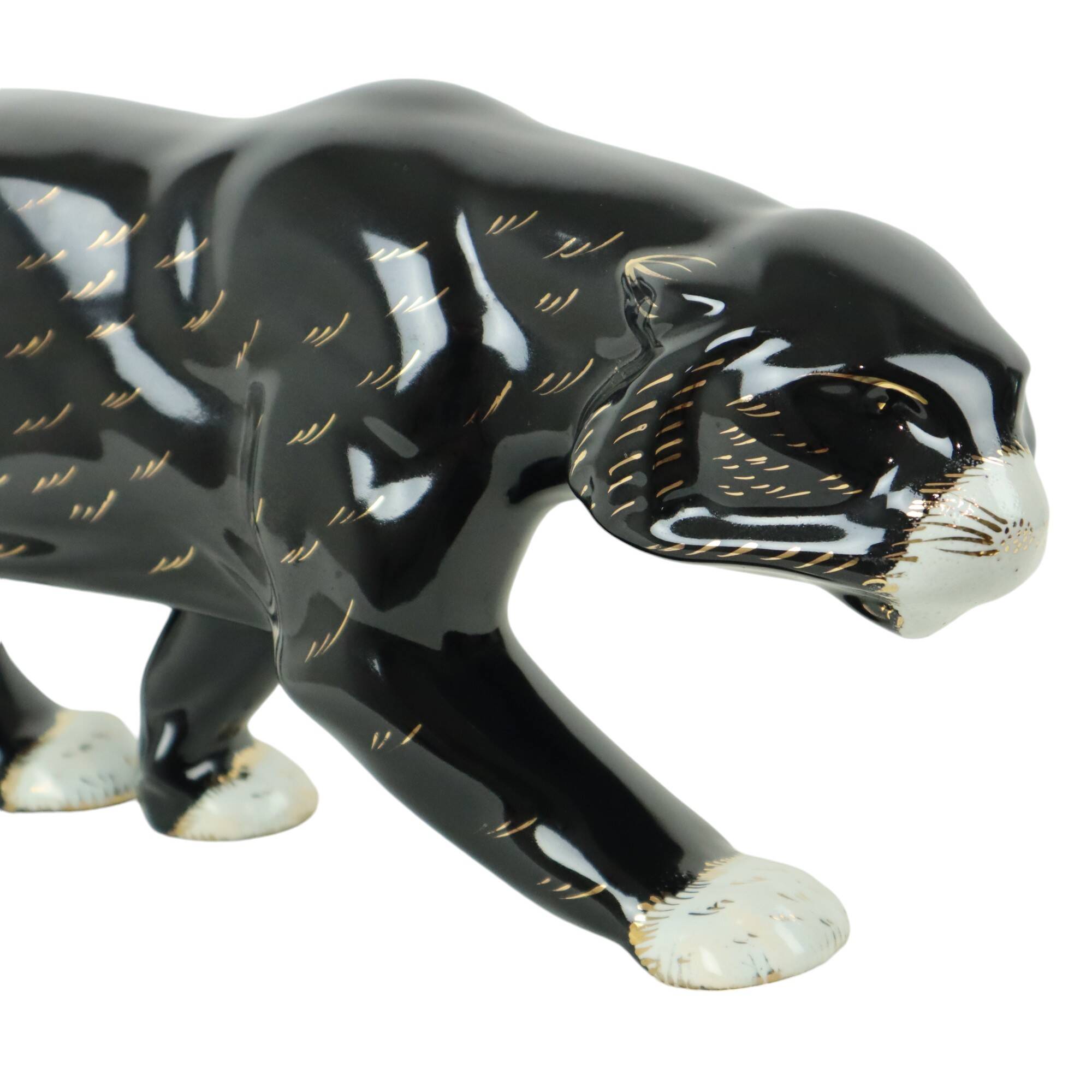 Art Deco Style Panther Ceramics Hubert Bequet Quaregnon