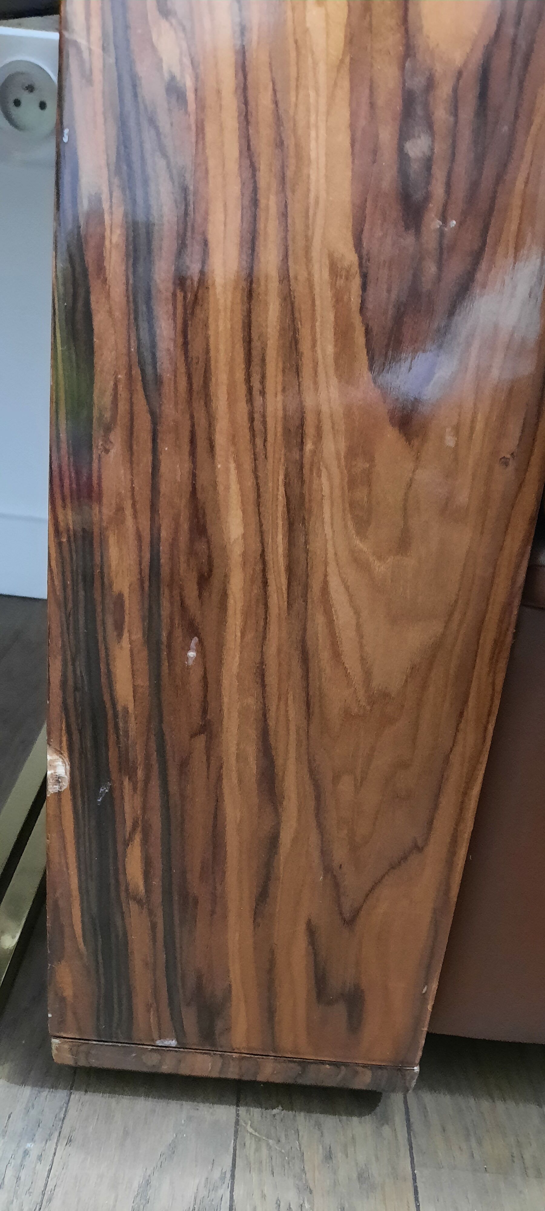 Art Deco leather convertible sofa