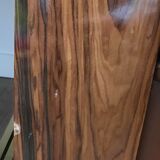 Art Deco leather convertible sofa