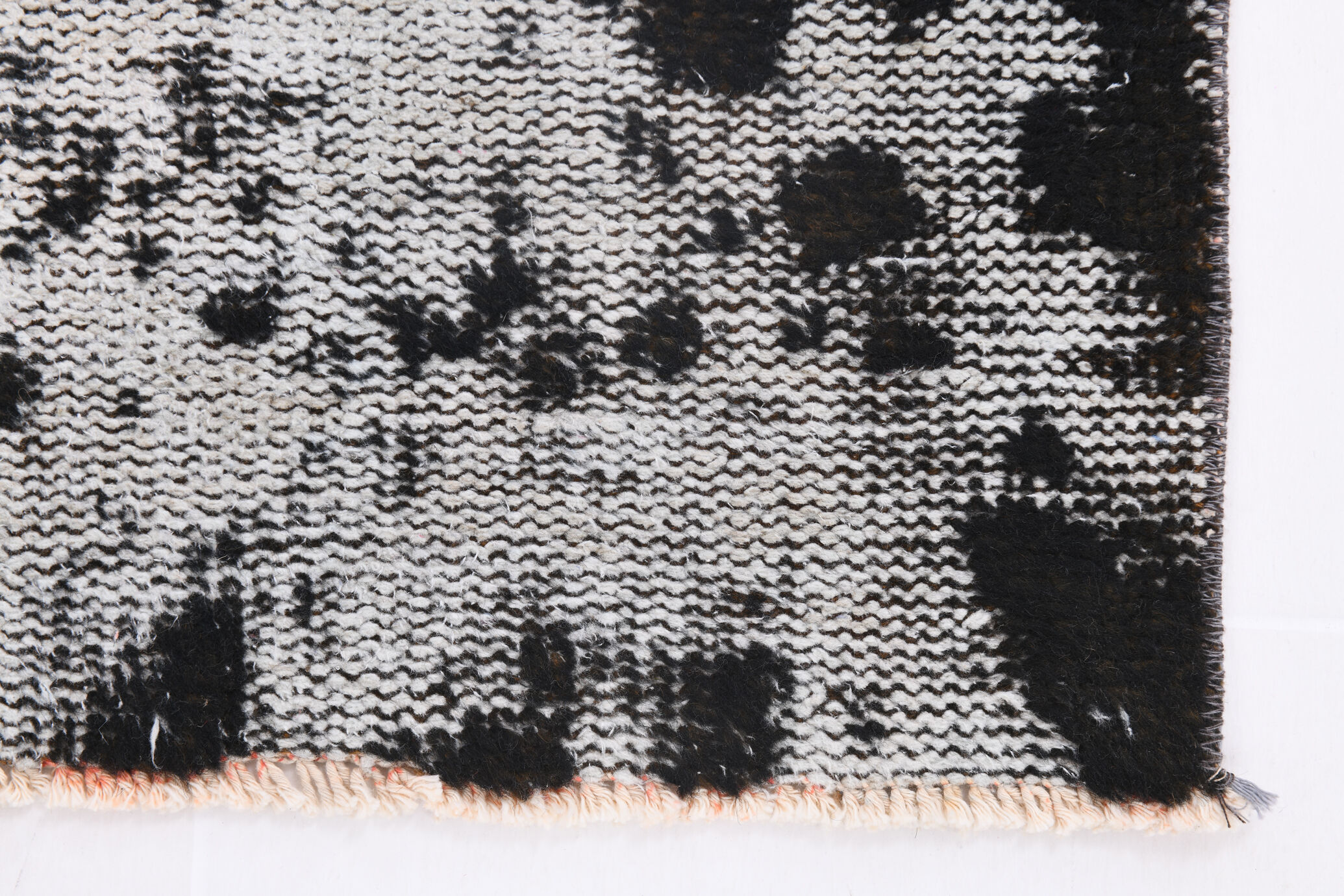 Distressed wool vintage tapis rugs 243x158cm