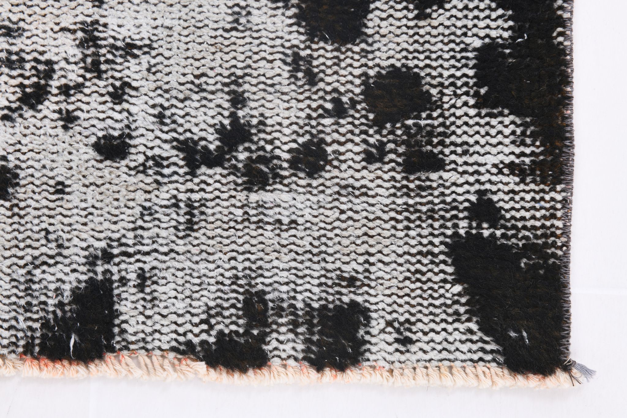 Distressed wool vintage tapis rugs 243x158cm