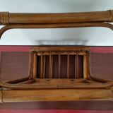 Large vintage serving tray, rattan and wicker - Indonesia - 1950s/1960s