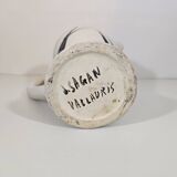 ceramic pitcher by Jacques Sagan with abstract patterns, Vallauris