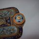 Old 18th-19th century inkwell with polychrome and salamander decoration