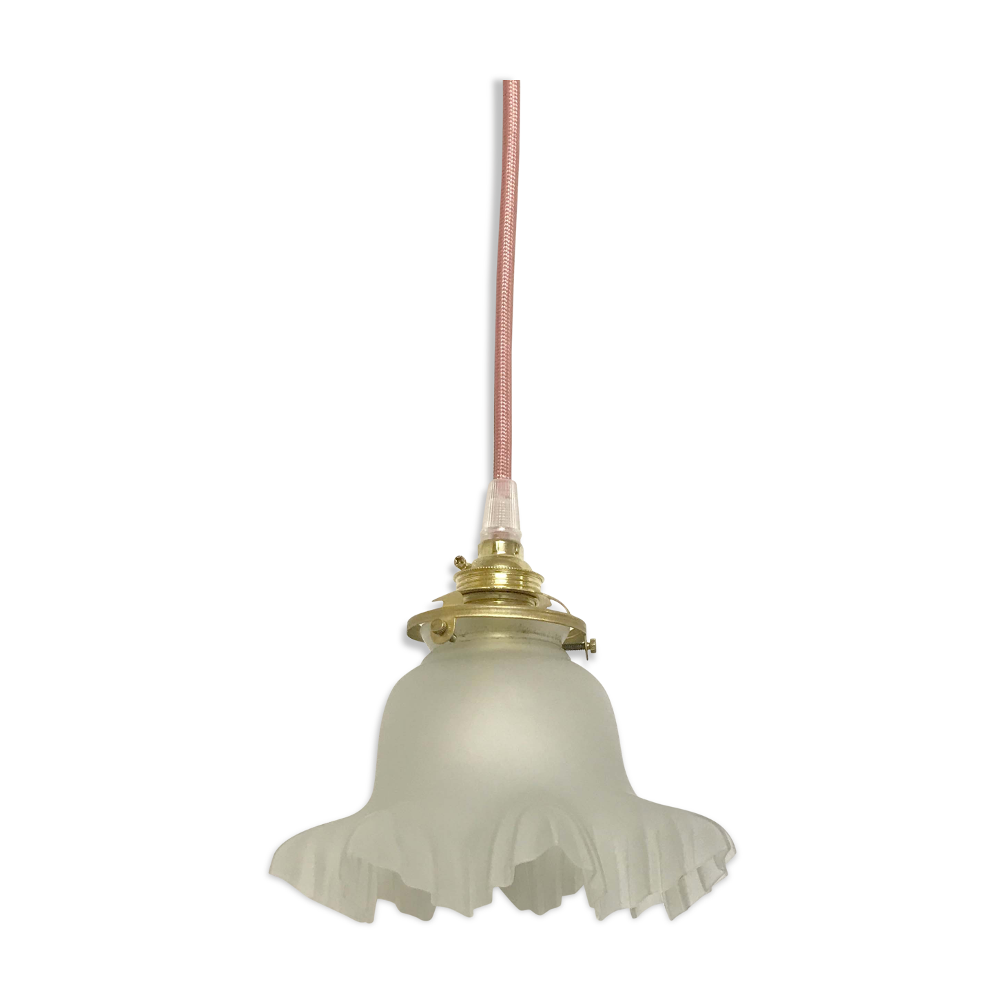 Vintage walking lamp - Polished Opaline