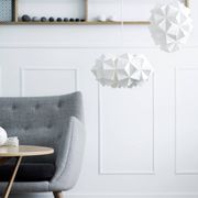 Japanese Style Hand-folded White Paper Pendant Lighting "Amaea"