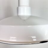 Industrial White Enamel Factory Pendant Lamp, 1960s
