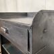 Old Industrial workshop furniture with 1 door 1 drawer in patinated iron