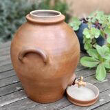 Vinaigrier in sandstone, pottery of the Mottes (La Puisaye), handmade - 7 liters