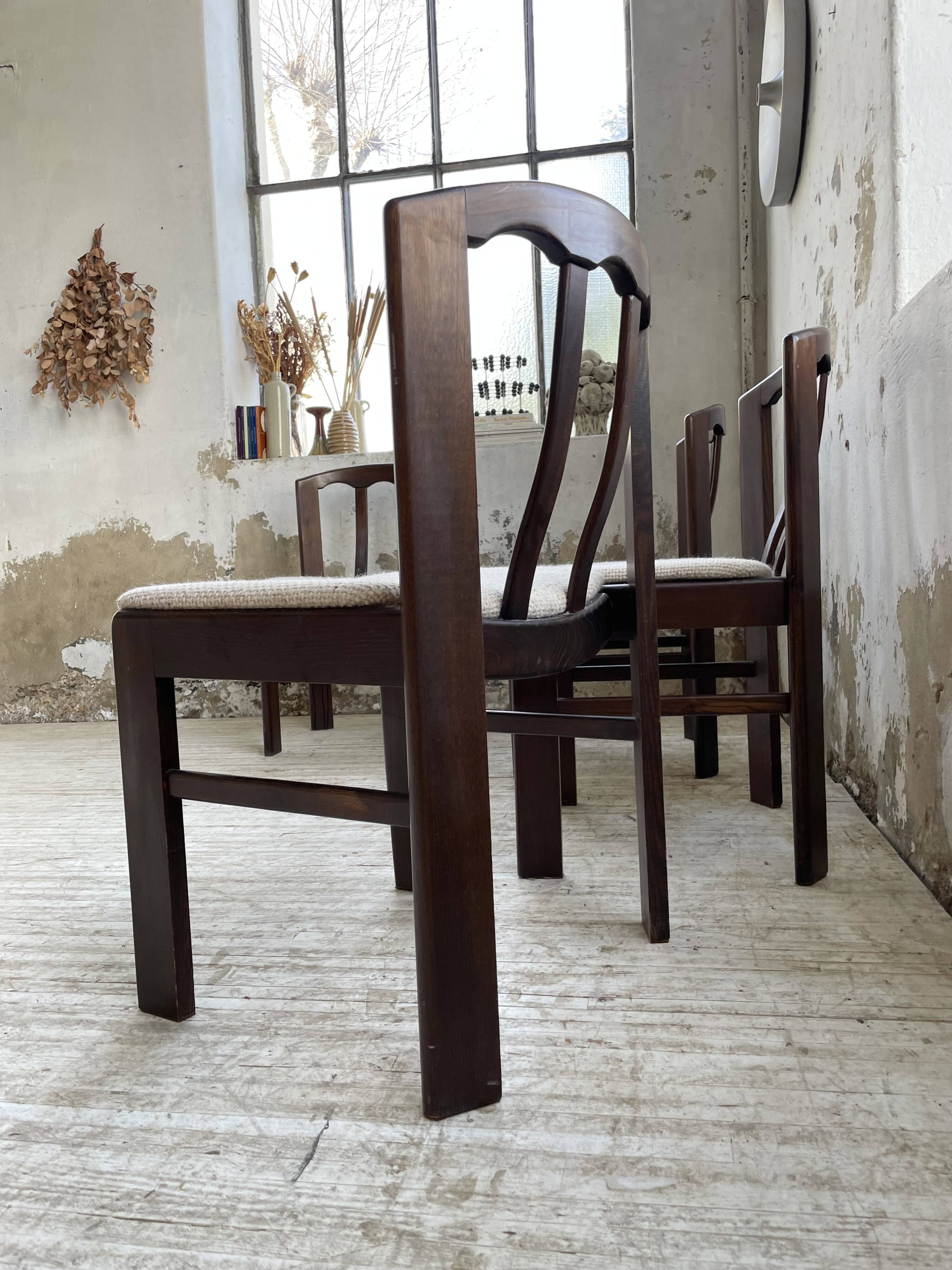 4 Scandinavian mahogany chairs