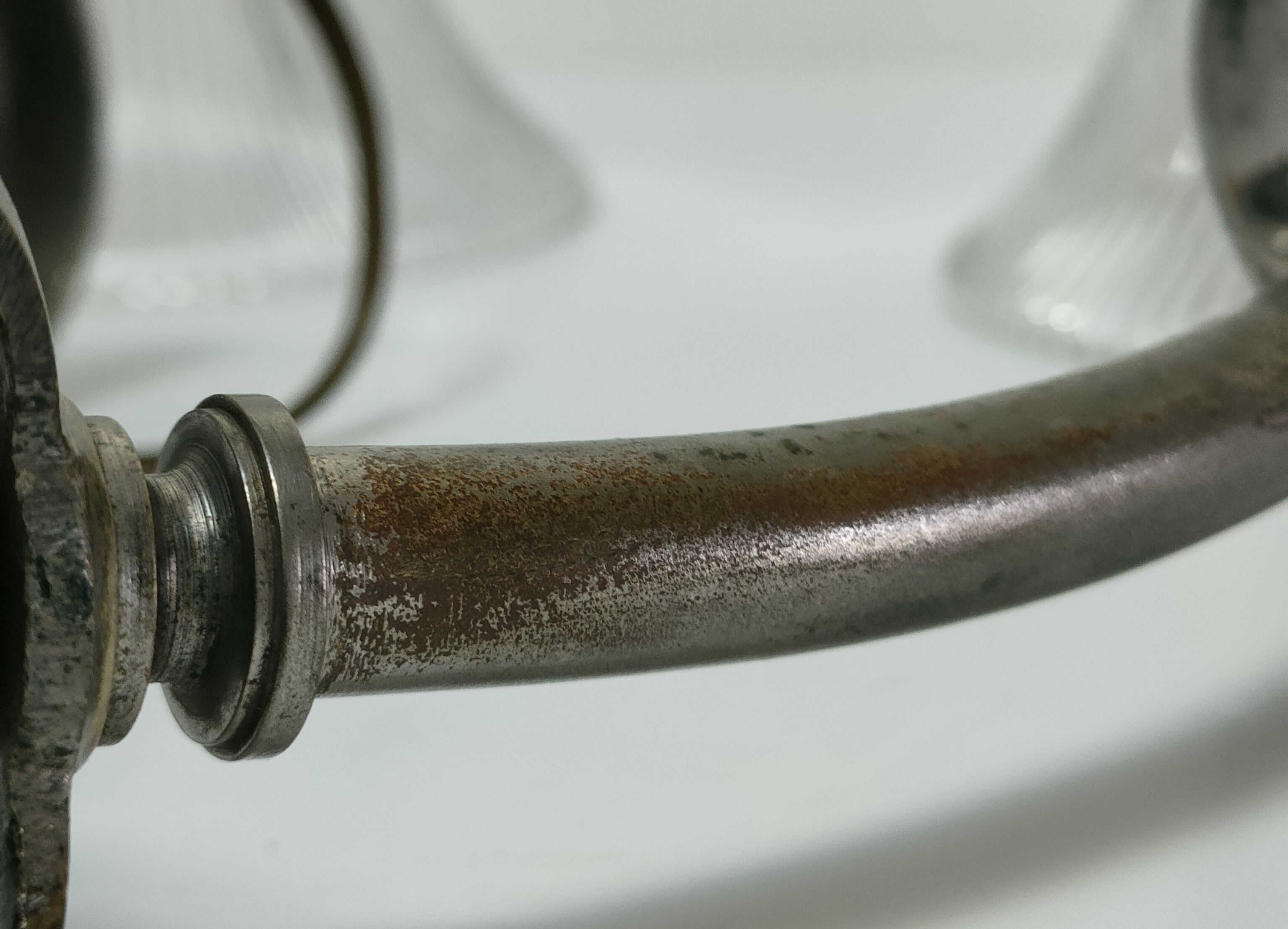 Pair of bronze and glass sconces  1900