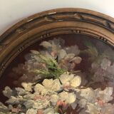 Oil on canvas Glycine branch