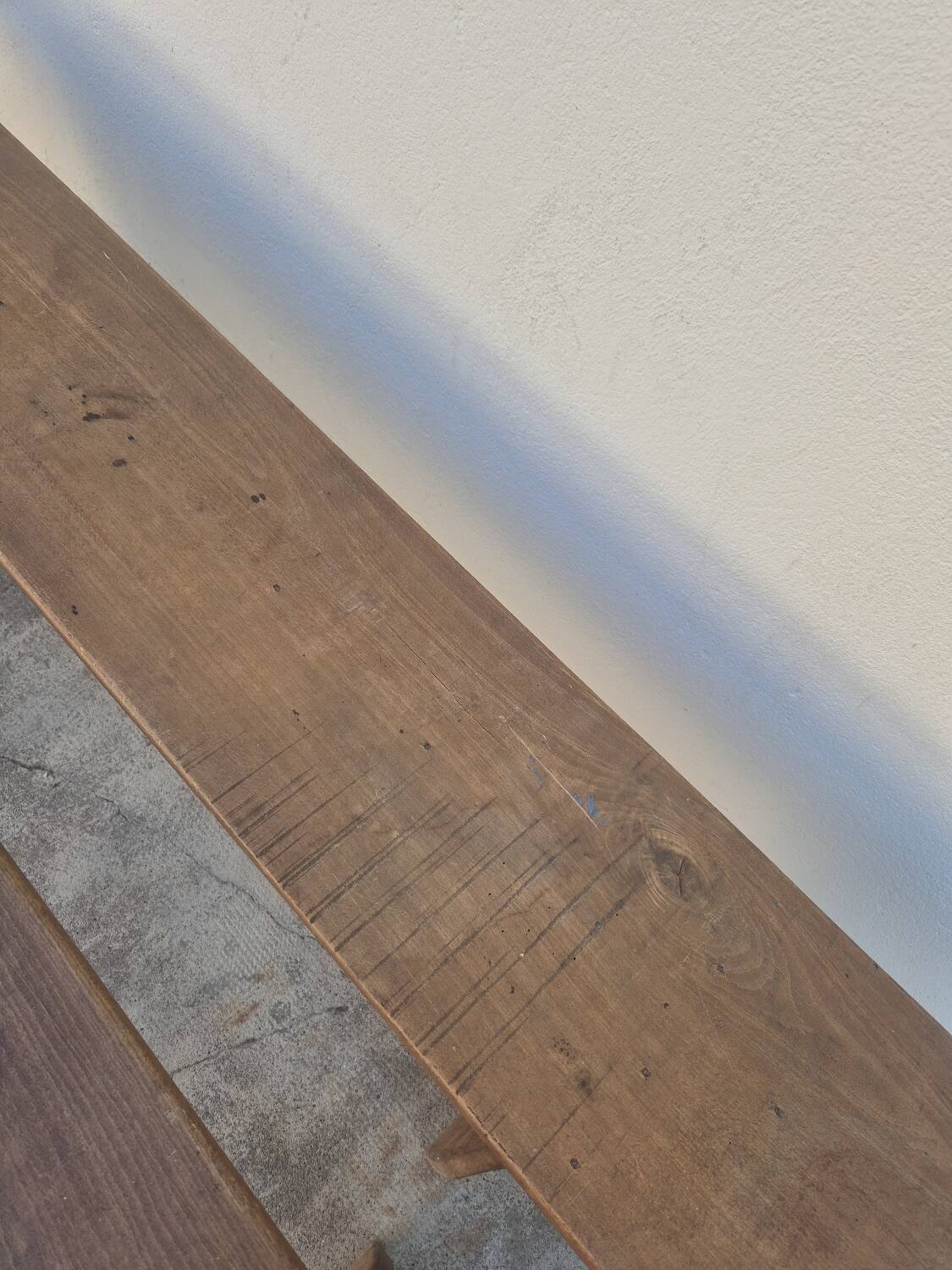 Pair of antique rustic farmhouse benches