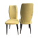 Paire de chaises moutarde pieds fuseaux