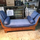 Charles X daybed in speckled maple and marquetry