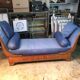 Charles X daybed in speckled maple and marquetry