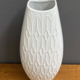 Large vintage white ceramic vase by Alka Kunst Bavaria