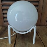 Original opaline globe lamp support metal white patinated dp 0922213