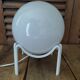 Original opaline globe lamp support metal white patinated dp 0922213