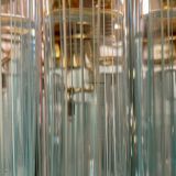 Lampe de plafond striée Murano, années 1980