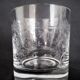 Set of 6 whisky glasses engraved with floral motifs