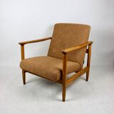 GFM-142 Armchair in Coral Gold Bouclé attributed to Edmund Homa, 1970s