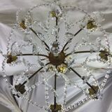Chandelier with 8 lights in bronze and crystal