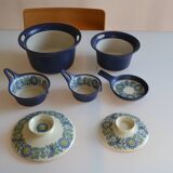 5 pièces de vaisselle scandinave en grès des années 70