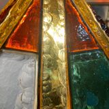 Poliarte pendant lamp by Longobard in murano glass, 1980s