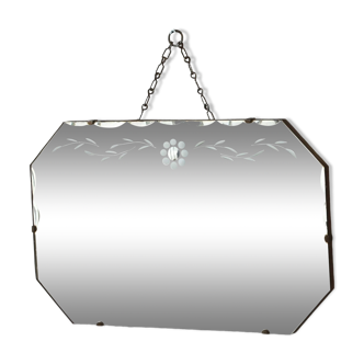 Patterned Beveled Mirror - Rectangular - 3.7