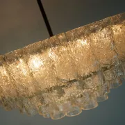 1960s vintage mid century doria ice glass CHANDELIER with 63 glass tubes