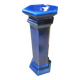 Sellette - colonne en faïence bleue