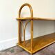 Wall shelf in light wood and rattan 1960s