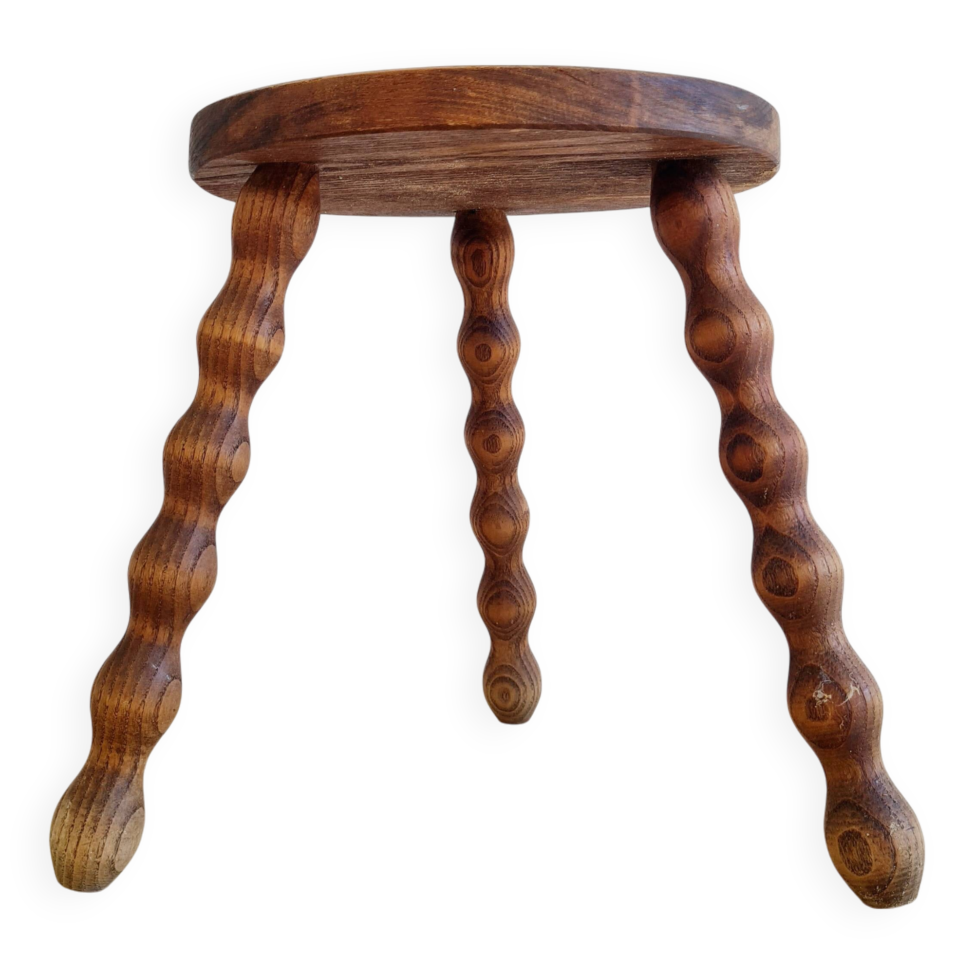 Antique wooden tripod stool