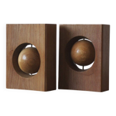 Mid-Century Modern Wooden Bookends, 1960s, Set of 2