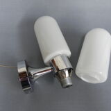 Vintage wall lamp with 2 glass caps