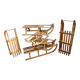 Lot de 6 traîneaux luges déco