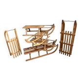 Lot de 6 traîneaux luges déco