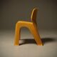 Sculptural Monobloc Chair in Yellow ABS Plastic 1970s