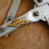 Set of three vintage blue formica chairs