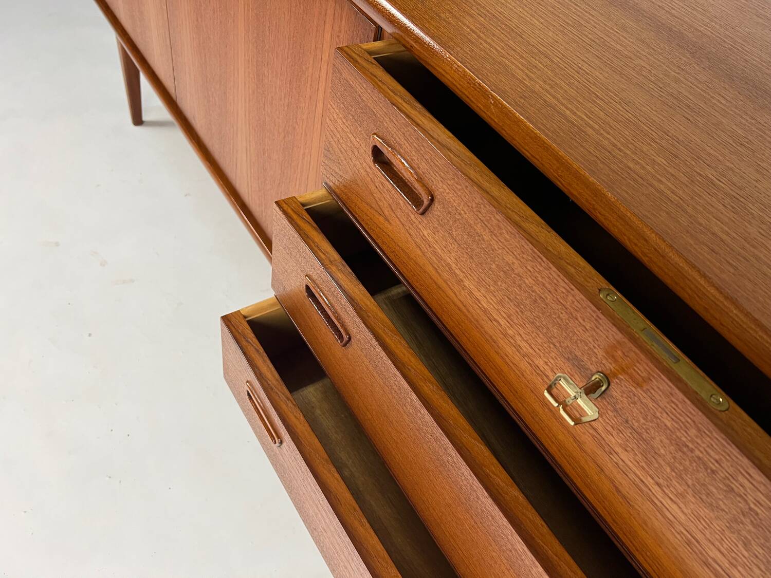 Vintage teak sideboard Bartels mid-century 60s design chest of drawers