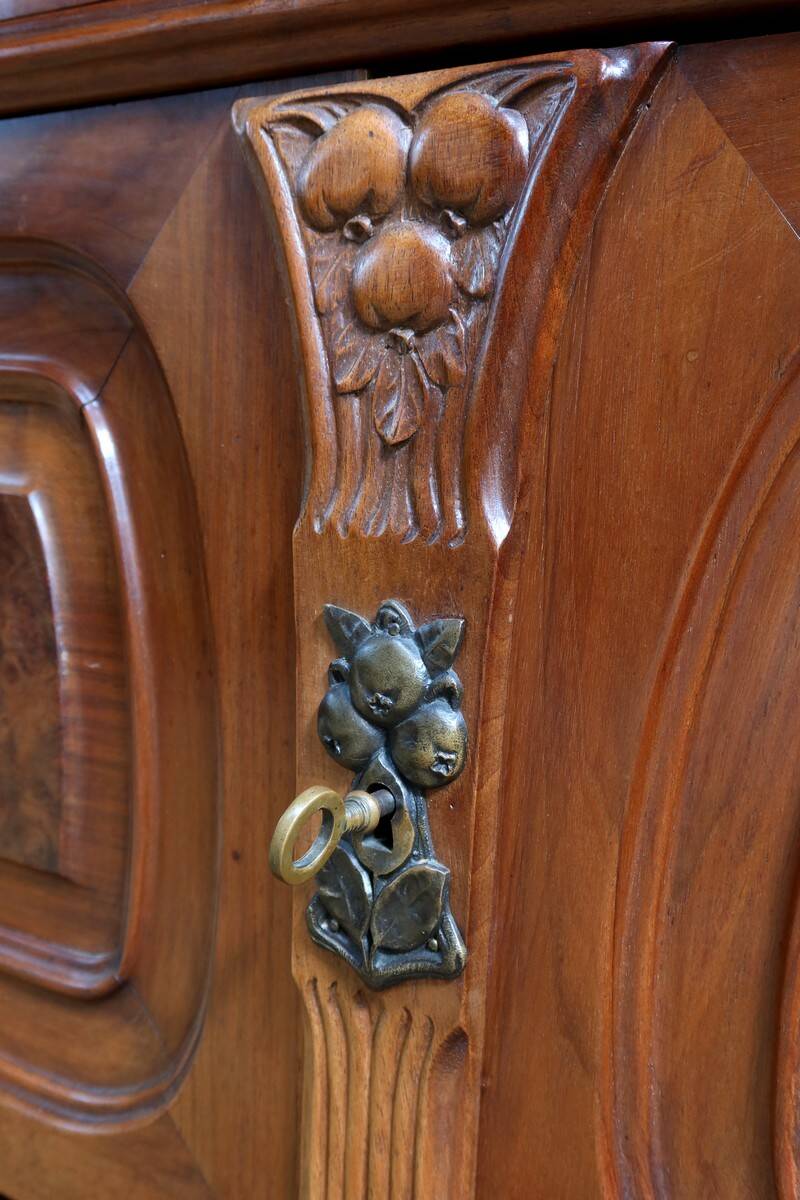 Walnut Sideboard, Art Nouveau – 1900