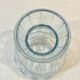 Large French Art Deco Hyacinth Vase in Antique Blue Molded Glass 1930