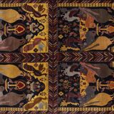 Vintage handmade traditional oriental turkish oushak rug 6'8" x 10'6"