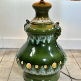 Vintage 1960s shaded green ceramic lamp