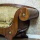 Large Antique Biedermeier Sofa in Green with Brass Details, 1860