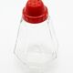 Glass salt and pepper and red bakelite