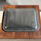 Silver tray with knot pattern handle L47.5