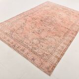 Powder Pink Classic Turkish Vintage Rug, 199x303Cm